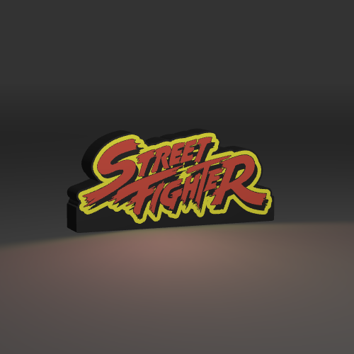 Street Fighter LED light box – custom 3D printed – Lit Layer Creations